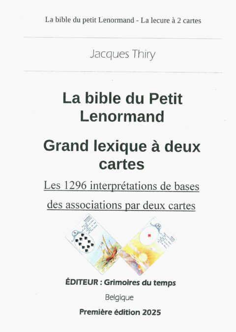 La Bible du Petit Lenormand - Le grand lexique à 2 cartes. – Image 3